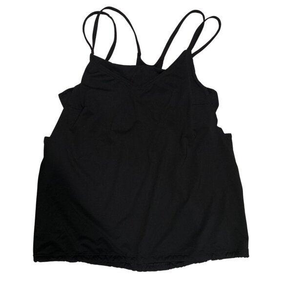 Athleta Seascape Blouson Tankini Top Women's Size 34B 34C NEW Black Underwire - Picture 1 of 6